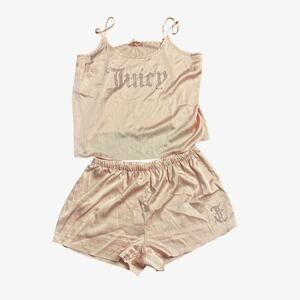 Juicy Couture Pink Satin Sleepwear Set – Size XL